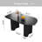 Abishan 55" Modern Oval Black Dining Table for 6 People,Kichen Table For Dining Room Kichen Room-201815936-210642600