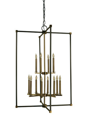 Elmo 12 - Light Square / Rectangle Chandelier