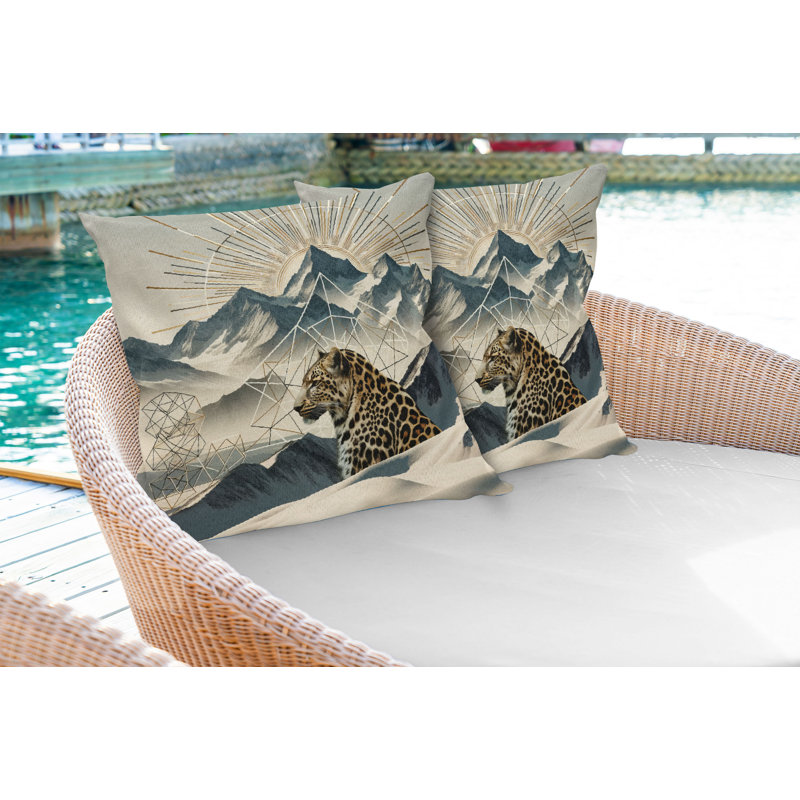 Coussin décoratif réversible en tissu, H 24 po x l 24 po, Carré