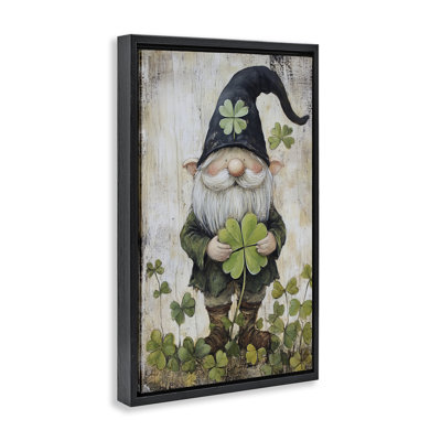 Cottage Shamrock Gnome Floating Frame, design by Tina LeCour