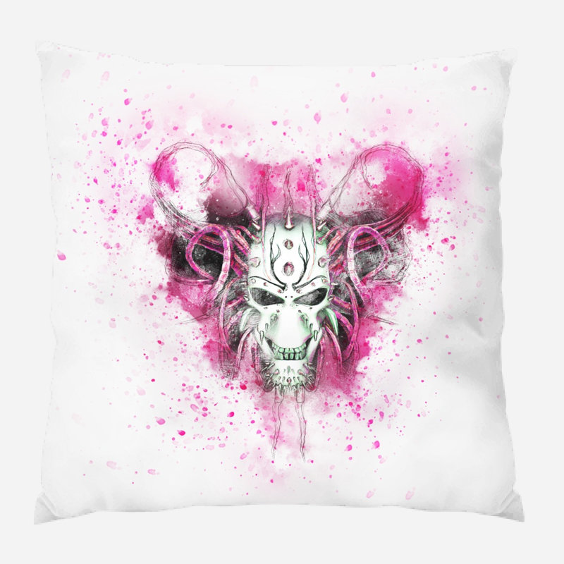 Coussin crâne, Microsuède, Intérieur