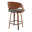 Tabouret de bar Mid-Century moderne à hauteur fixe avec pivot