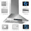 Hotte de cuisine murale 30 pouces 600 CFM convertible en acier inoxydable avec DEL réglable, contrôle des mouvements-119881709-124965666
