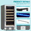 Kalamera Single Zone 37.8cm Built-In 30 Bottle Wine Refrigerator with Reversible Door