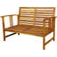 Ensemble de table modulaire d'extérieur 4 pièces Roma, bois d'acacia brun, blanc