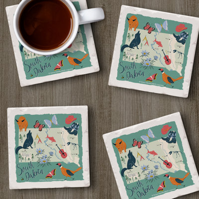Paquet de 4 sous-verres South Dakota Home