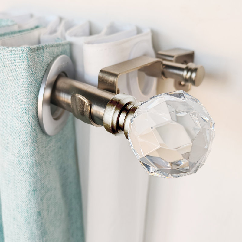 Tringle à rideaux double réglable 1,12 po Odessa, 36" - 72", Argent