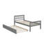Structure de lit plateforme robuste en bois avec lit gigogne escamotable-1913430671