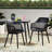 Dahlia Outdoor Chair: Stable, Modern Style Option. Black Polypropylene, 33''H X 22.5''W 21.5''D Chair Outdoor: Structure, Appeal. 33''H, 22.5''W, 21.5''D, Polypropylene