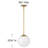 Warby Single Light Orb Pendant Light-60647208