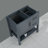 30In Gray Bathroom Vanity W/ Mirror And Top Only