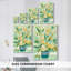 Mint & Sunshine Bouquet I - Toile tendue avec châssis de qualité supérieure - Prêt à être accroché