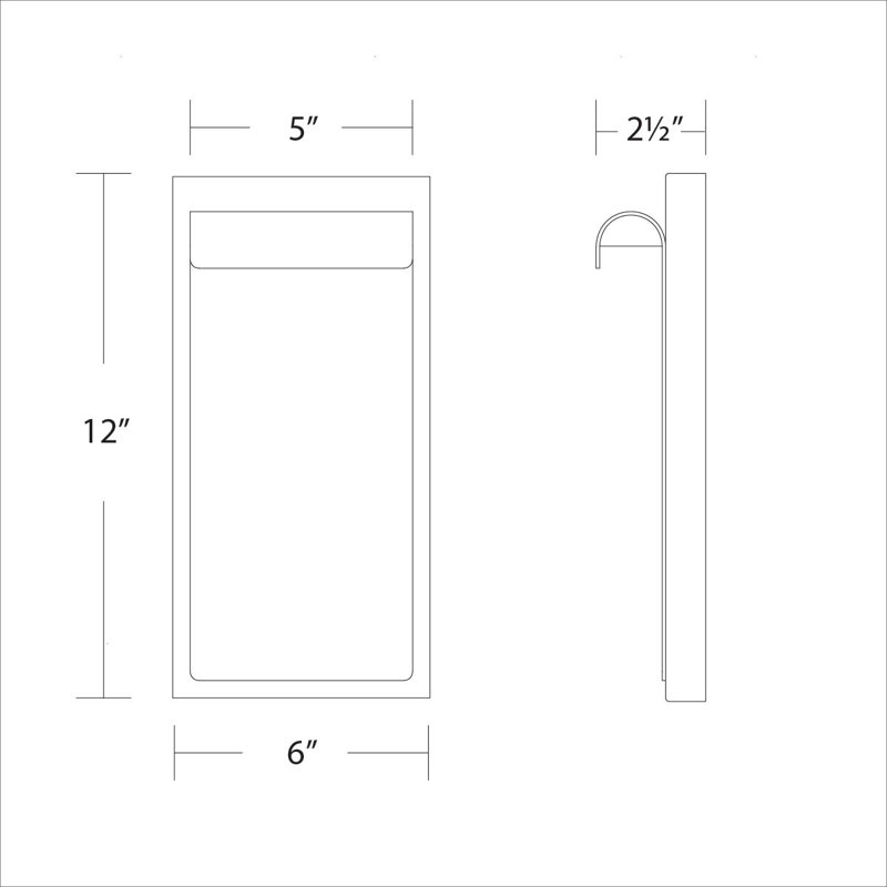 Cap 12" LED Outdoor / Indoor Wall Light With Color Temperature Switch (2700K/3000K/3500K/4000K/5000K), White/Black