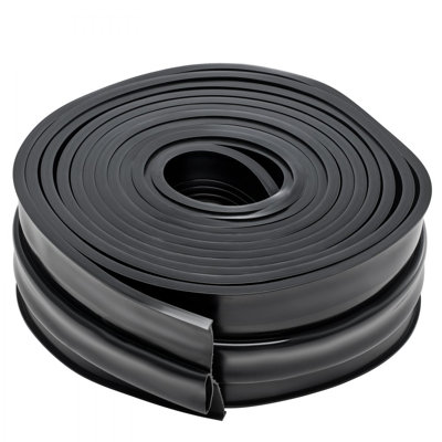 Garage Door Seals Bottom Rubber, U Shape +O Ring Combination Garage Door Bottom Weather Seal, 20ft Weatherproofing Garage Door Seal, 5/16 inch T-ends and 3 3/4 inch Width, for Doors, Black