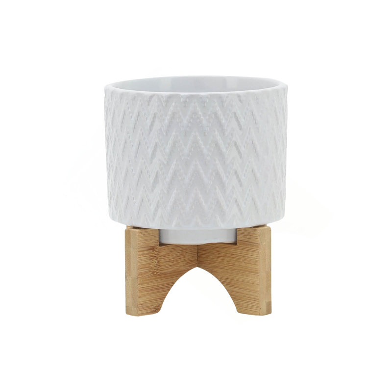 PLATEAU 5 "AVEC SUPPORT CHEVRON, BLANC