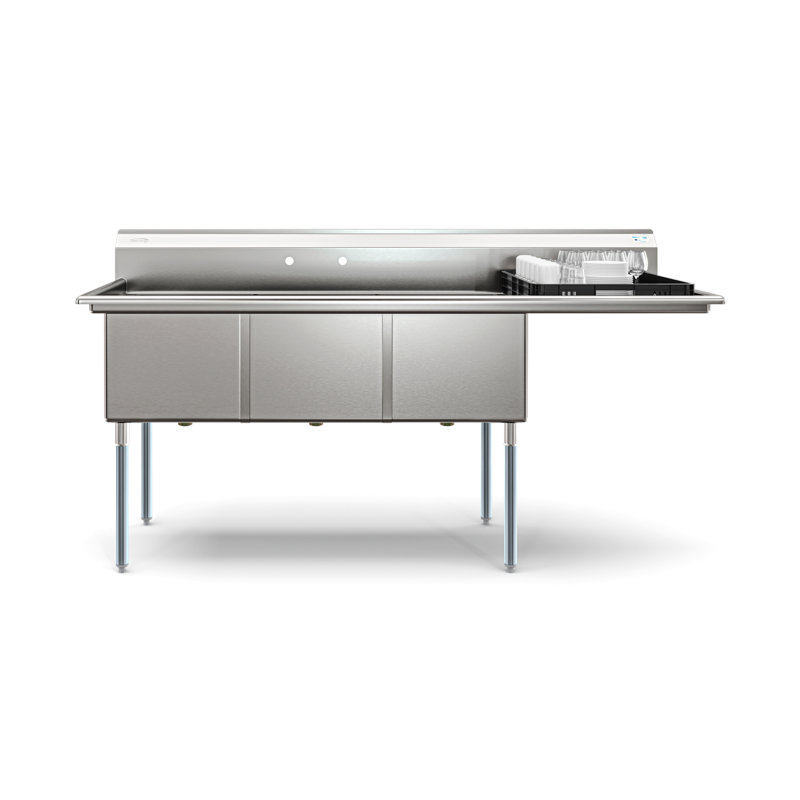 81'' L Triple Bowl Stainless Steel Kitchen Sink