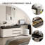 Meuble-lavabo extensible crème 47,24 po avec rangement