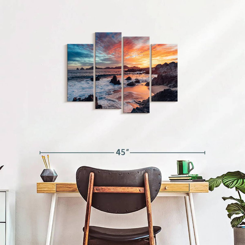 «Cabo San Lucas Rocky Beach», reproduction d'art sur toile, H 22 po x l 36 po x P 1 po
