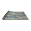 Tapis bleu/jaune à motifs-411143690