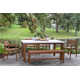 Fleur 68'' Rectangular 7 - Person Outdoor Dining Set