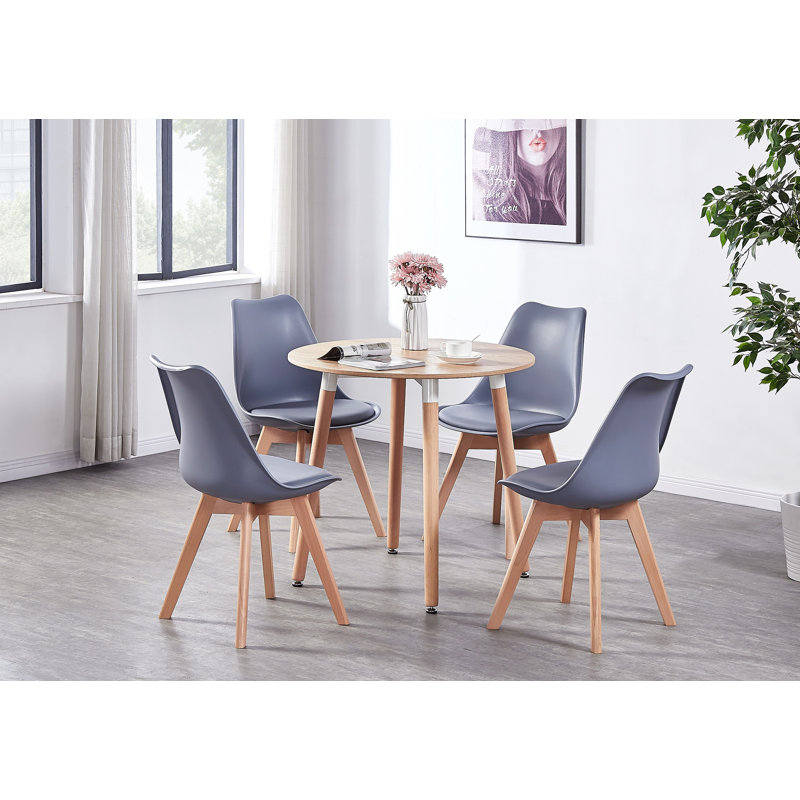 Aryanna 4 - Person Dining Set, Grey