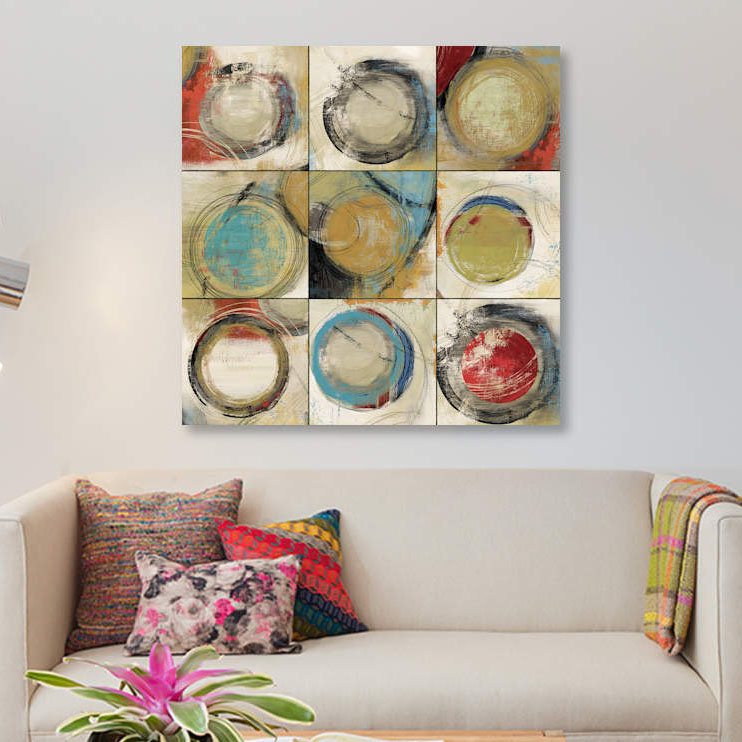 « let », reproduction d’impression sur toile, H 26 po x l 26 po x P 1,5 po, Toile tendue, Pas de tapis