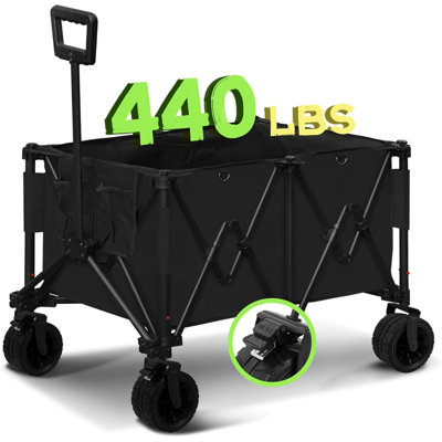 Chariot, chariots à roulettes, chariots de chariot pliable, chariot de magasinage, chariot de détente, chariot d'épicerie sur roulettes, chariot pliable, chariot pliable 240L 440LBS pour les sports de plein air en plein air