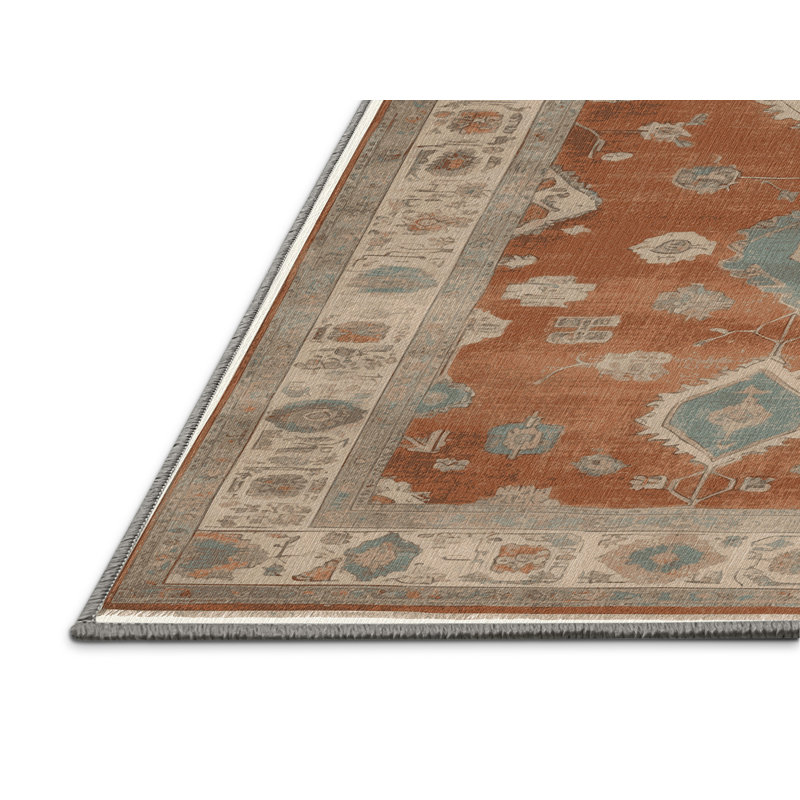 Machine Washable Overdyed Gray Area Rug, Round 3'