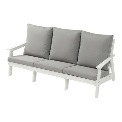 3 Seater Sofa With Cushion, Outdoor Garden Sofa, Sofa Set For Porch, Poolside, Terrace, And Yard