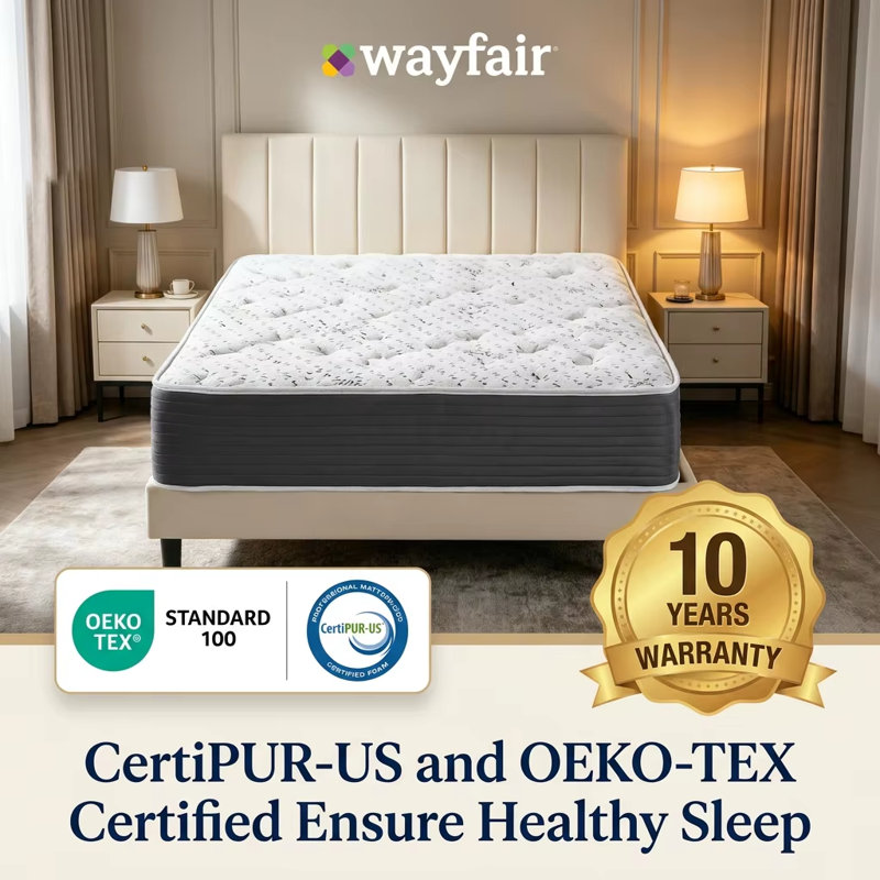 Orthopedic 27cm Deep Pocket Spring Mattress ,Superior Spinal Support and Pressure Relief with Reinf, Kingsize (5')