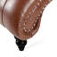 Chaise longue spacieuse, bourre haute et pieds en forme de gourde avec support confortable en mousse de bouleau