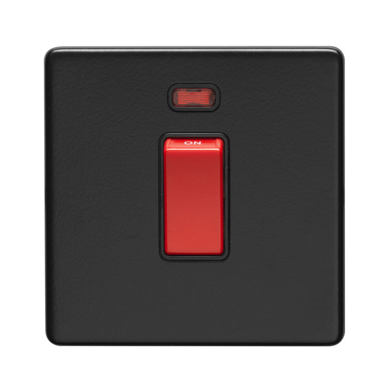 Wall Mounted Light Switch, Matt Black