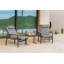 LifestyleGarden Maui FSC Teak and Aluminum Outdoor Patio Recliner Dark Gray Sofa Chair-302073961