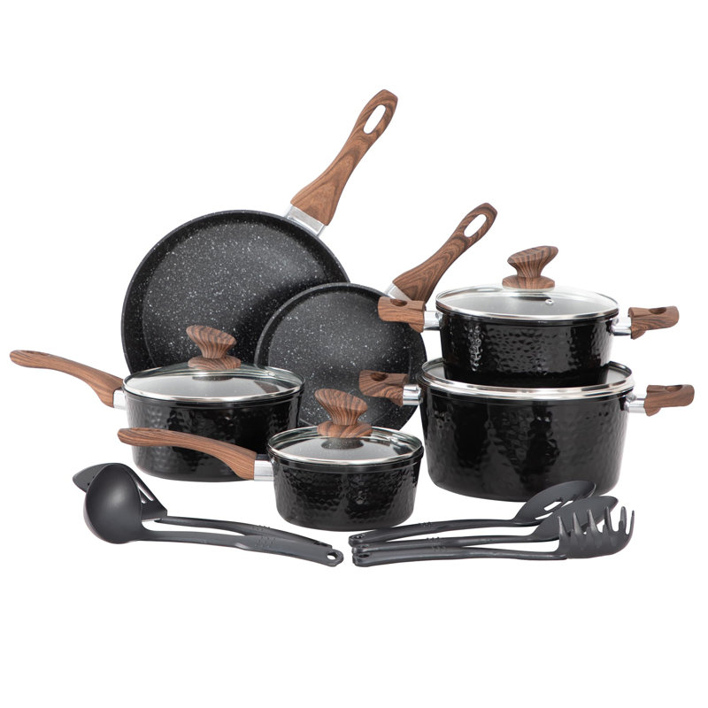 Devondra 15 - Piece Aluminum Cookware Set