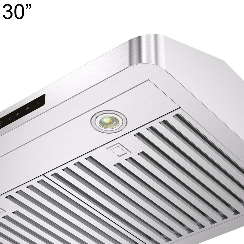 Hotte sous un meuble à conduit 30 po avec aération (avec lumière incluse) en acier inoxydable Windster