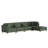 Seemab 5 - Piece Upholstered Green Corduroy Modular Sectional with Pillow Back and Removable Ottoman-109448925