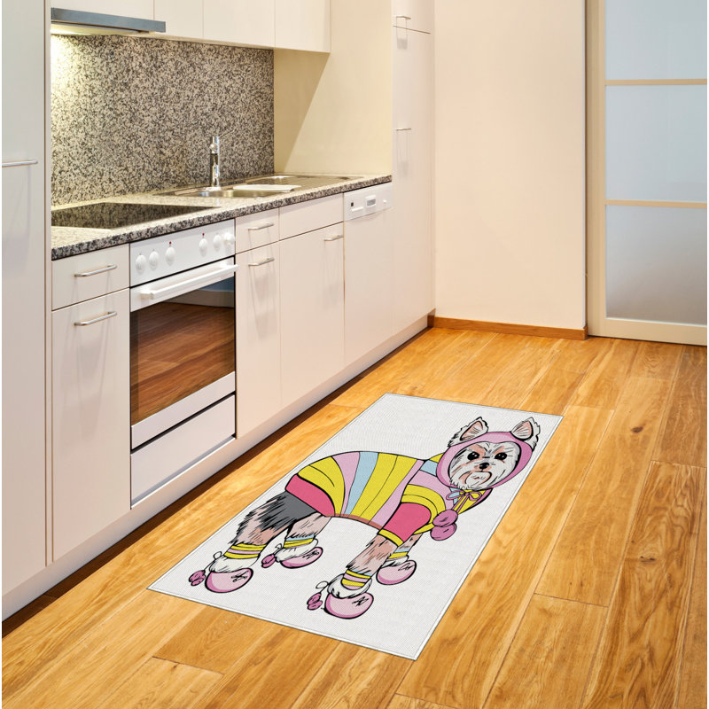 Yorkie High Density Long Fiber Poly Threads Decorative Area Rug Carpet, Rectangle 4' x 5'8"