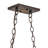 Paislee 6 - Light Mahogany Bronze Pool Table Lights Pendant