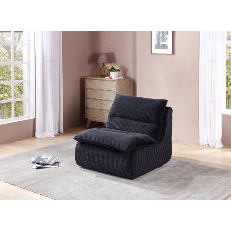 Canapé simple - Fauteuil à billes à compression douce pour le salon, Noir