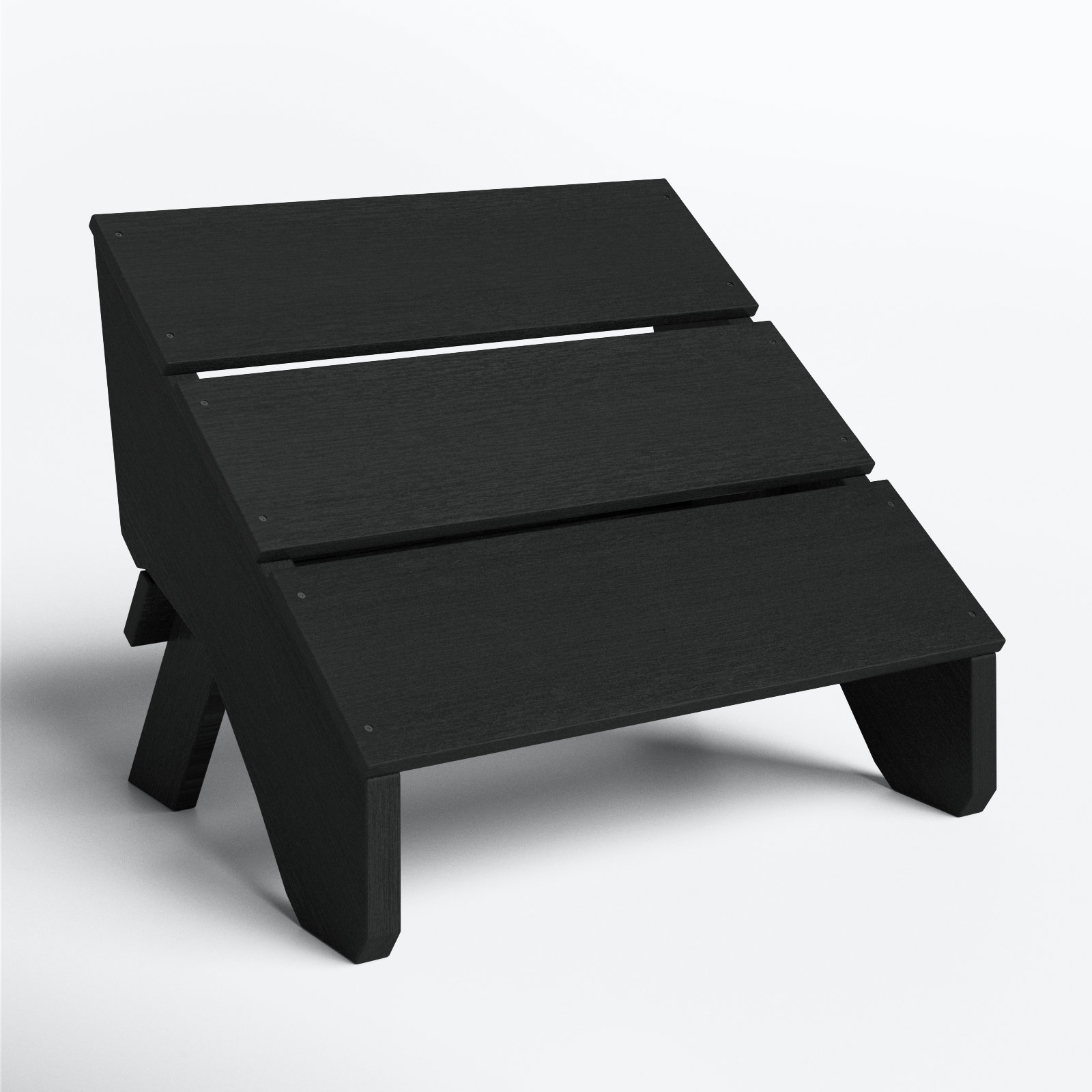 Byrnes Outdoor Ottoman, Black