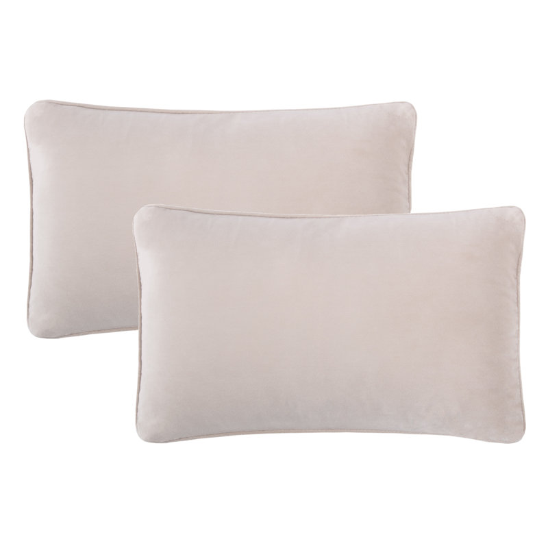 Housse de coussin en velours Chanasya Holland, Blanc cassé