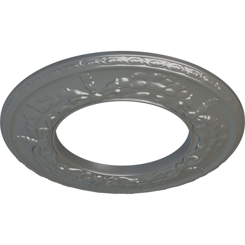 Médaillon de plafond Endurathane Artis, DE 15 3/4 po x P 1 3/8 po (convient aux auvents jusqu'à 6 7/8 po), finition brique réfractaire peinte à la main
