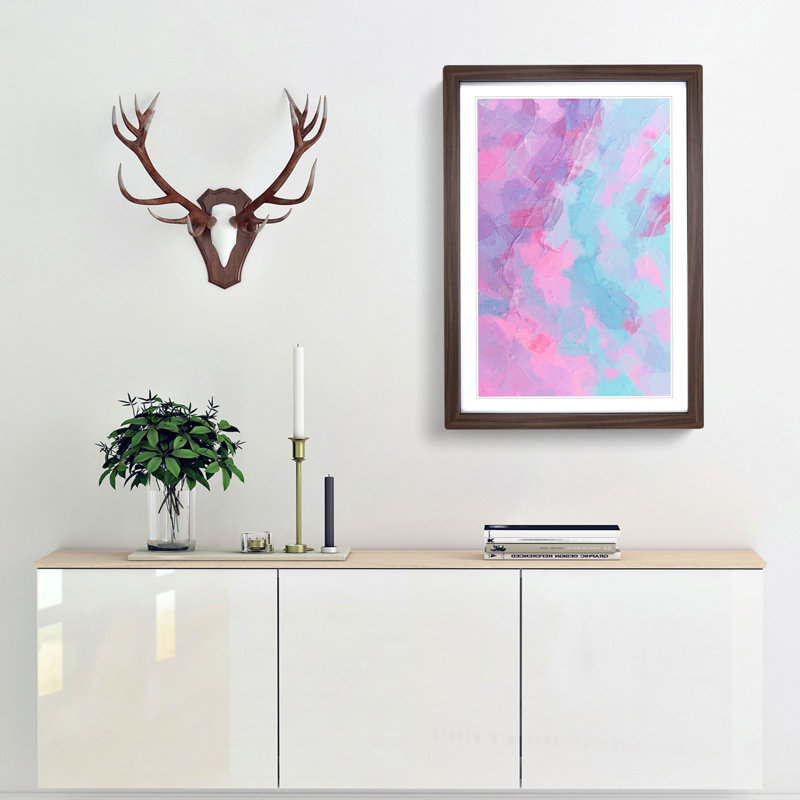 Free Light in Abstract - Picture Frame Graphic Art Print, 87cm H x 62cm W x 2cm D, Walnut Framed