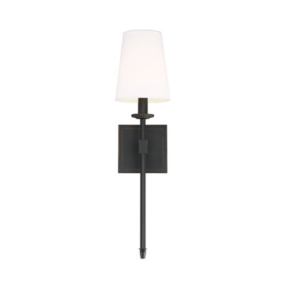 Applique murale 20 lumières Latitude Run® Aileth + abat-jour en lin, finition chrome