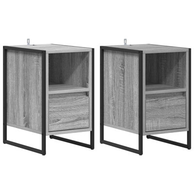 39.5cm W Manufactured Wood Bedside Table