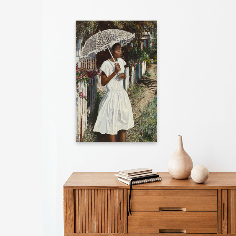 Lace Umbrella - Multicultural Figurative Africanamerican Umbrellas Art, 24" H x 16" W