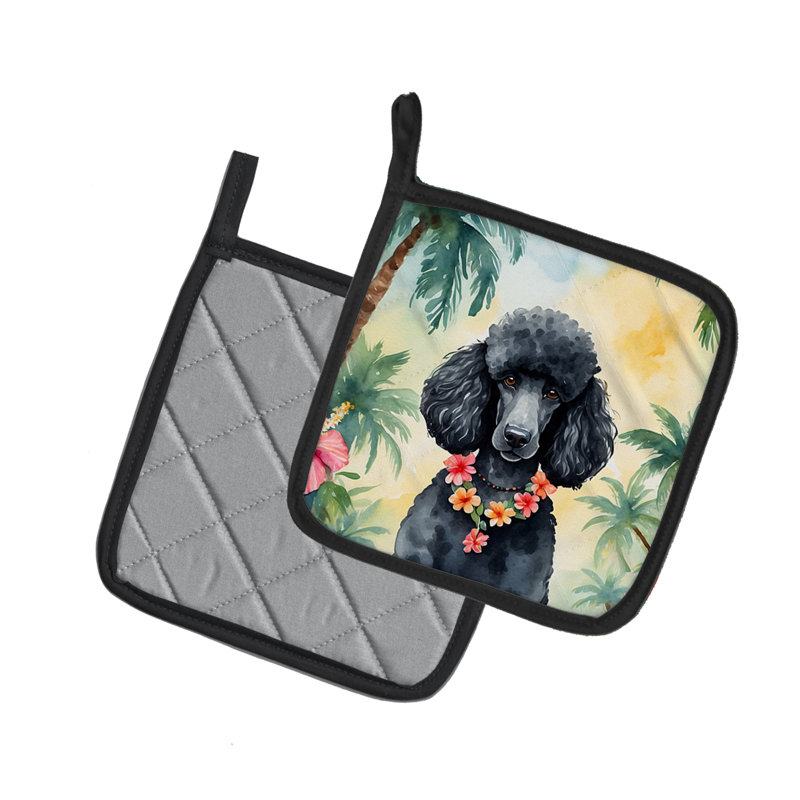 Caroline's Treasures Luau Party Floral Polyester Potholder Set