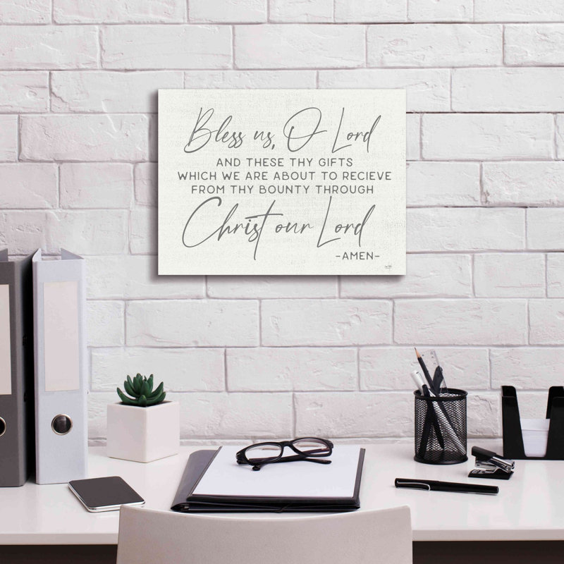 Epic Graffiti «Bless Us» par Lux + Me Designs, Gicl Bless Us sur toile par Lux + Me, art textuel