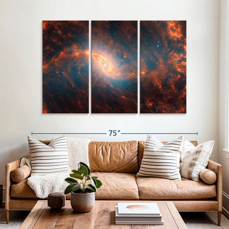 Oberle Webb et Hubble - Galaxie spirale NCL 1365, H 42 po x l 65 po