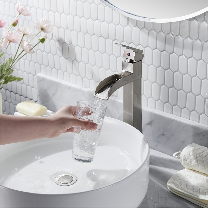 Forious® Ultra Vessel Bathroom Faucet With Drain Assembly, Brushed Nickel